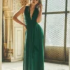 Multiway Jersey Maxi Dress Emerald Night