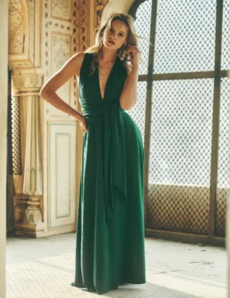 Multiway Jersey Maxi Dress Emerald Night Multiway Jersey Maxi Dress Emerald Night