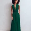 Multiway Jersey Maxi Dress Emerald Night