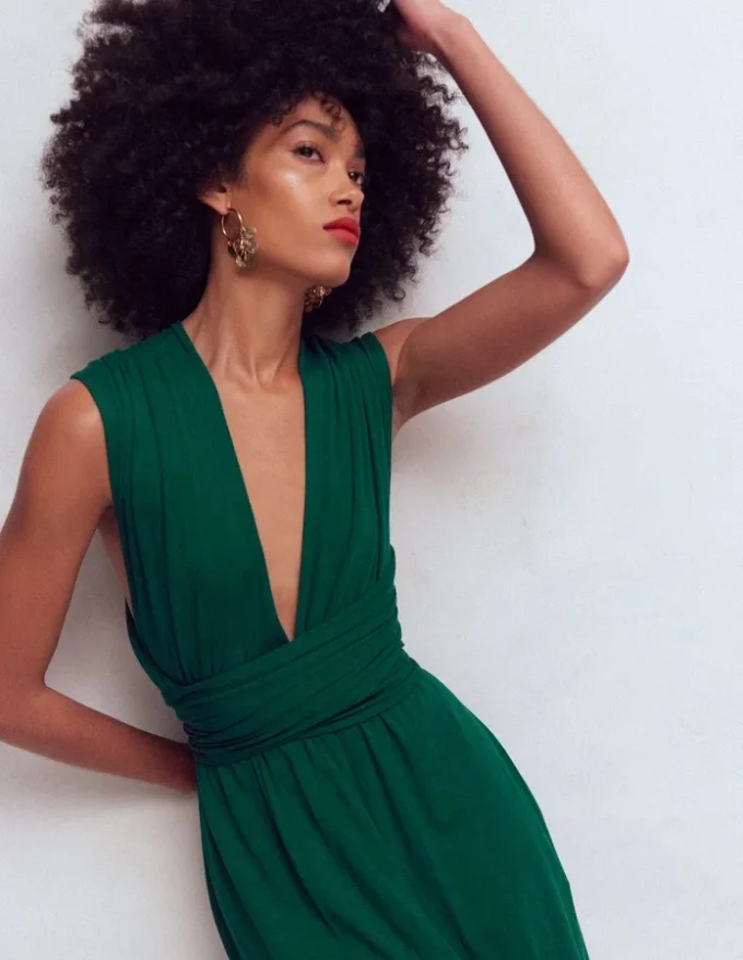 Multiway Jersey Maxi Dress Emerald Night