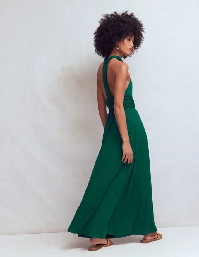 Multiway Jersey Maxi Dress Emerald Night