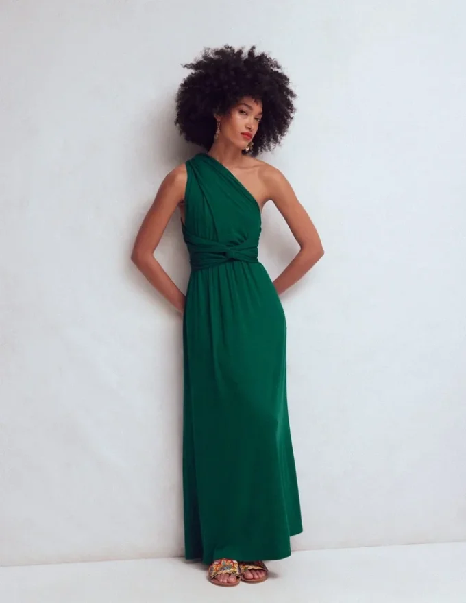 Multiway Jersey Maxi Dress Emerald Night