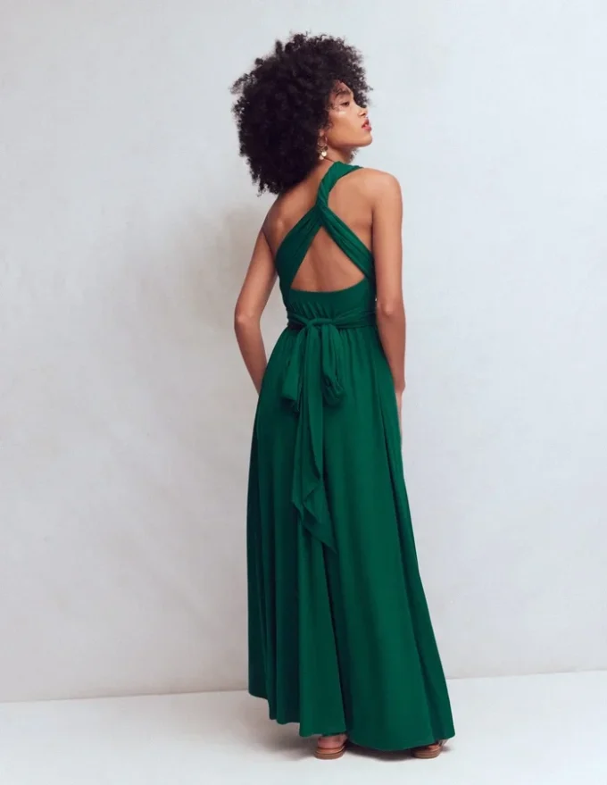Multiway Jersey Maxi Dress Emerald Night