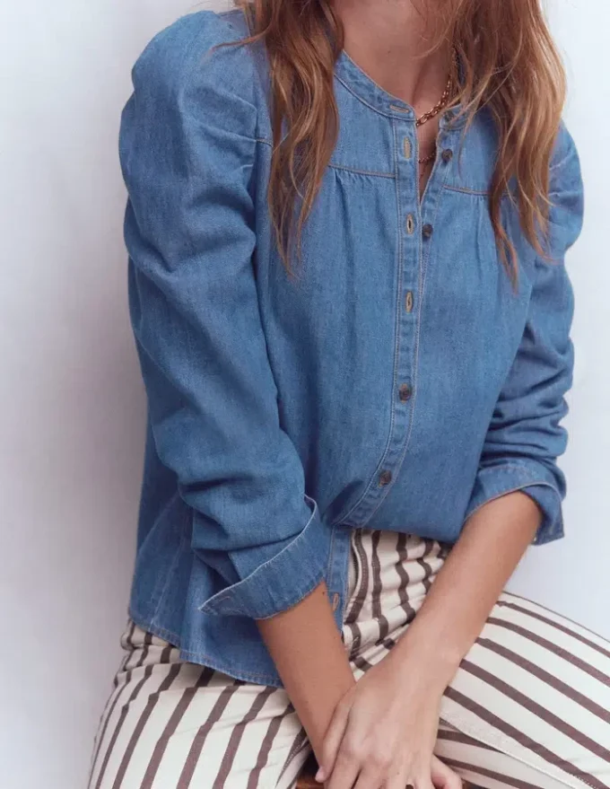 Mutton Denim Shirt Mid Blue Mutton Denim Shirt Mid Blue