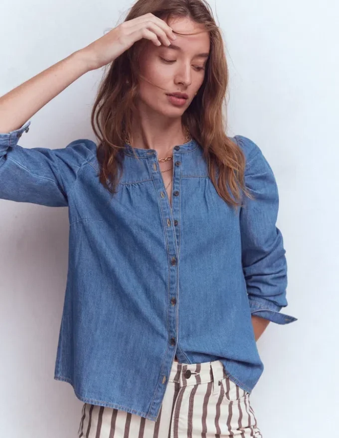 Mutton Denim Shirt Mid Blue Mutton Denim Shirt Mid Blue