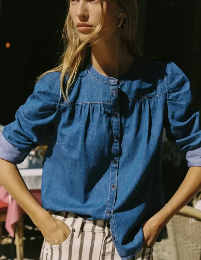 Mutton Denim Shirt Mid Blue Mutton Denim Shirt Mid Blue