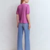 Mya Short Sleeve Smocked Shirt Clover Purple Mya Short Sleeve Smocked Shirt Clover Purple