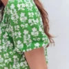 Mya Short Sleeve Smocked Shirt Mint Green, Blossom grove Mya Short Sleeve Smocked Shirt Mint Green, Blossom grove