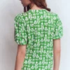 Mya Short Sleeve Smocked Shirt Mint Green, Blossom grove Mya Short Sleeve Smocked Shirt Mint Green, Blossom grove