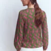 Mya Smocked Jersey Shirt Blossomy Sprig Mya Smocked Jersey Shirt Blossomy Sprig
