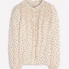 Mya Smocked Jersey Shirt Ginger, Painted Spot Mya Smocked Jersey Shirt Ginger, Painted Spot
