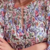 Mya Smocked Jersey Shirt Multi, Flourishing Meadow Mya Smocked Jersey Shirt Multi, Flourishing Meadow