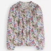 Mya Smocked Jersey Shirt Multi, Flourishing Meadow Mya Smocked Jersey Shirt Multi, Flourishing Meadow