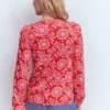 Mya Smocked Jersey Shirt Salsa, Decorative Blossom Mya Smocked Jersey Shirt Salsa, Decorative Blossom