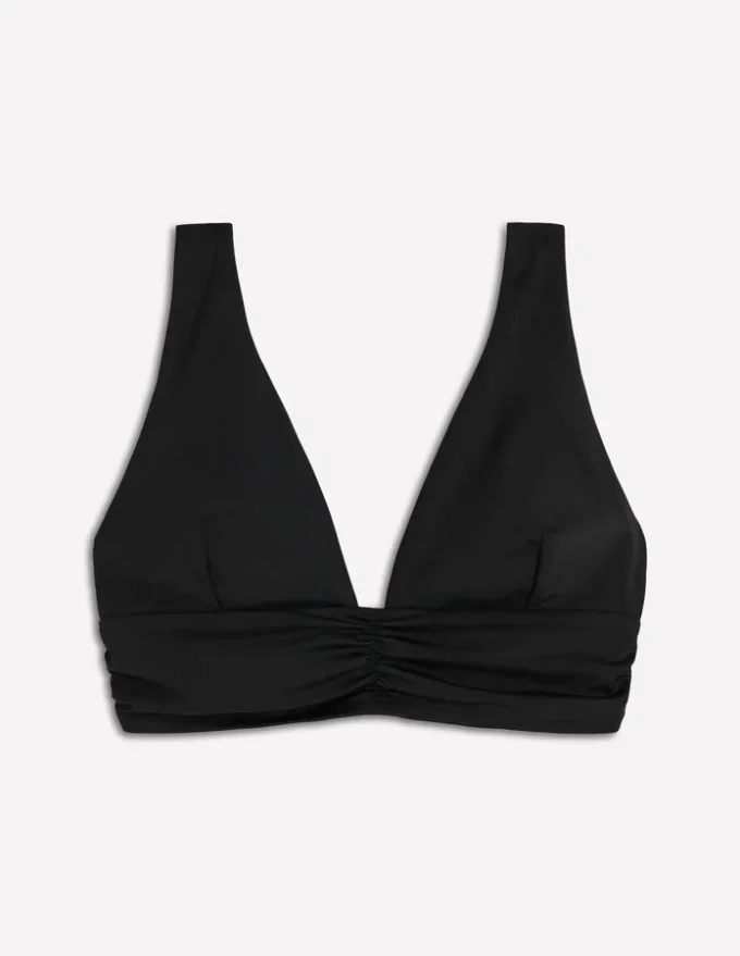 Mykonos Deep V Bikini Top Black