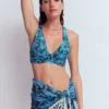Mykonos Deep V Bikini Top Dark Green, Paradise