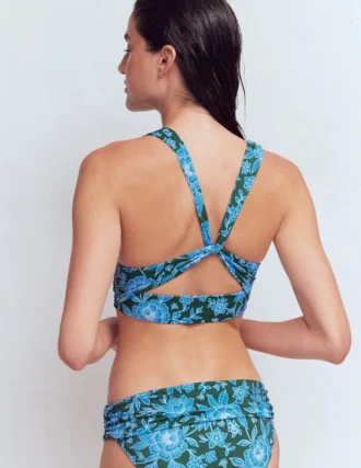 Mykonos Deep V Bikini Top Dark Green, Paradise