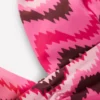 Mykonos Deep V Bikini Top Pink, Zig zag wave