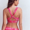 Mykonos Deep V Bikini Top Sangria Sunset, Daisy Blossom