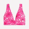 Mykonos Deep V Bikini Top Sangria Sunset, Daisy Blossom
