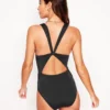 Mykonos Deep V Swimsuit Black