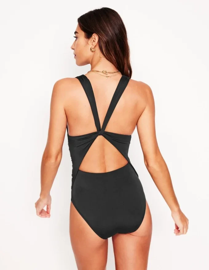 Mykonos Deep V Swimsuit Black