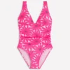 Mykonos Deep V Swimsuit Sangria Sunset, Daisy Blossom