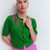 Nadia Embellished Cardigan Green Nadia Embellished Cardigan Green