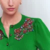 Nadia Embellished Cardigan Green Nadia Embellished Cardigan Green