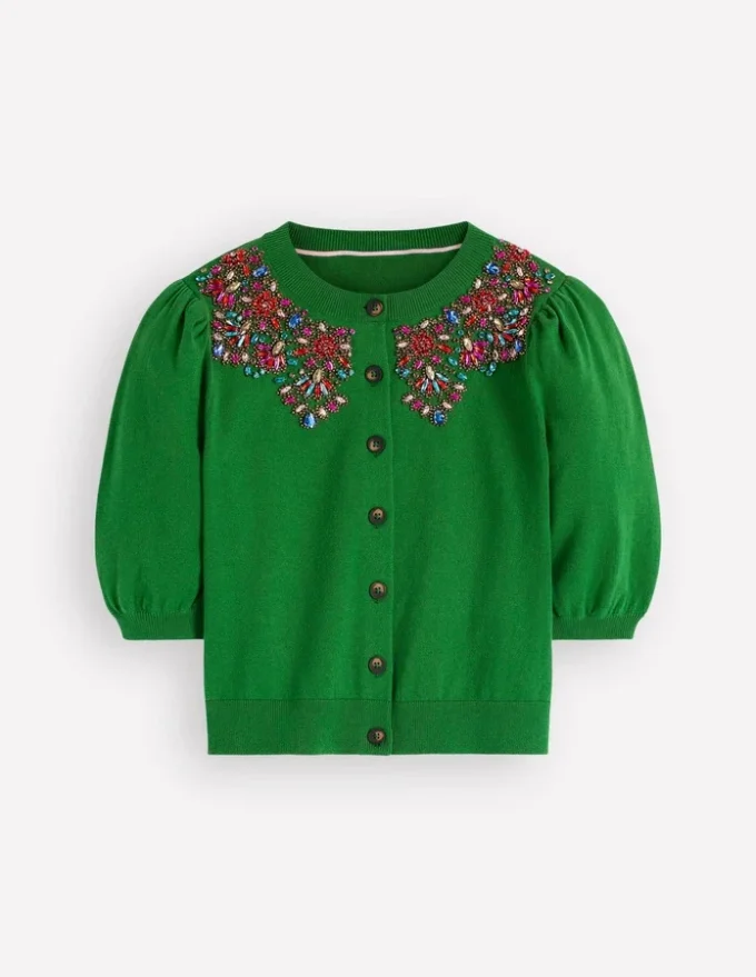 Nadia Embellished Cardigan Green Nadia Embellished Cardigan Green