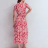 Naomi Jersey Midi Dress Blood Orange, Elegant Blossom Naomi Jersey Midi Dress Blood Orange, Elegant Blossom