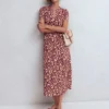 Naomi Jersey Midi Dress Deep Wisteria, Ikat Naomi Jersey Midi Dress Deep Wisteria, Ikat