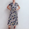 Naomi Jersey Midi Dress French Navy, Shadow Blossom Naomi Jersey Midi Dress French Navy, Shadow Blossom