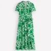 Naomi Jersey Midi Dress Green, Flourishing Meadow