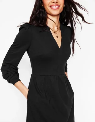 Naomi Relaxed Jersey Dress Black