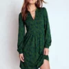 Naomi Relaxed Jersey Dress Dark Green, Dainty Meadow Naomi Relaxed Jersey Dress Dark Green, Dainty Meadow