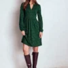 Naomi Relaxed Jersey Dress Dark Green, Dainty Meadow Naomi Relaxed Jersey Dress Dark Green, Dainty Meadow