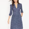 Naomi Relaxed Jersey Dress French Navy, Abstract Dot Naomi Relaxed Jersey Dress French Navy, Abstract Dot