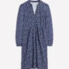 Naomi Relaxed Jersey Dress French Navy, Abstract Dot Naomi Relaxed Jersey Dress French Navy, Abstract Dot