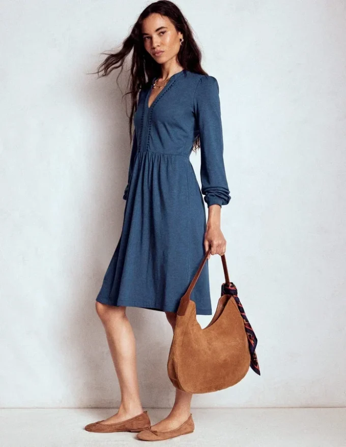 Naomi Relaxed Jersey Dress Midnight Ocean Naomi Relaxed Jersey Dress Midnight Ocean
