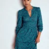 Naomi Relaxed Jersey Dress Midnight Ocean, Ornate Flora Naomi Relaxed Jersey Dress Midnight Ocean, Ornate Flora
