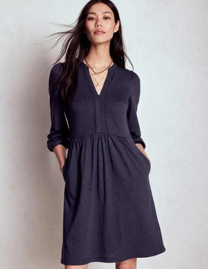 Naomi Relaxed Jersey Dress Navy Naomi Relaxed Jersey Dress Navy
