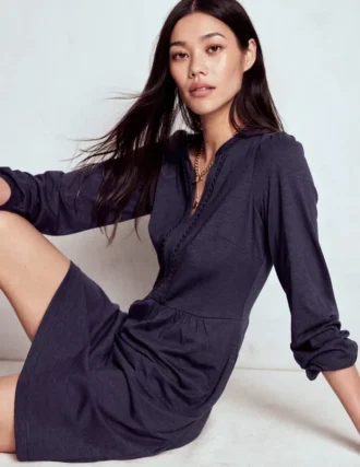 Naomi Relaxed Jersey Dress Navy