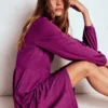 Naomi Relaxed Jersey Dress Plum Jam Naomi Relaxed Jersey Dress Plum Jam