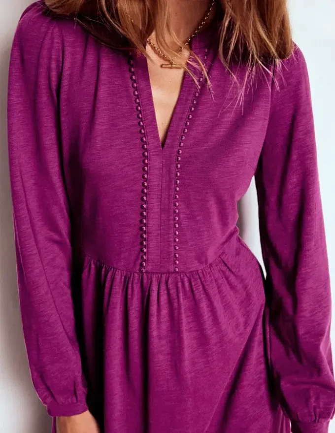 Naomi Relaxed Jersey Dress Plum Jam Naomi Relaxed Jersey Dress Plum Jam