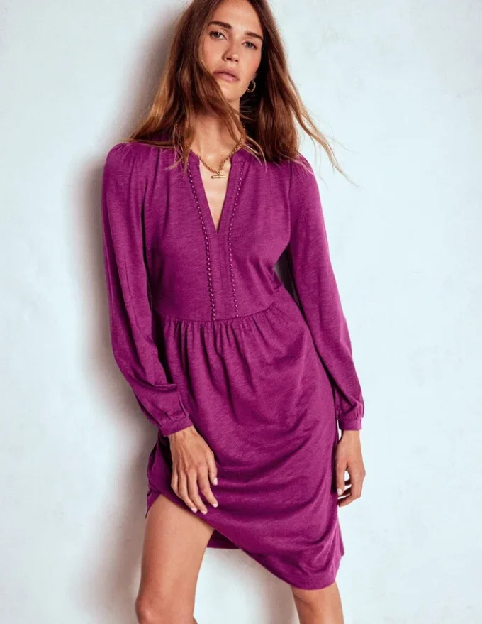 Naomi Relaxed Jersey Dress Plum Jam Naomi Relaxed Jersey Dress Plum Jam