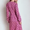 Naomi Relaxed Jersey Dress Purple, Wildflower Bouquet