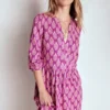 Naomi Relaxed Jersey Dress Purple, Wildflower Bouquet