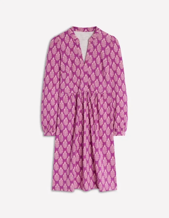 Naomi Relaxed Jersey Dress Purple, Wildflower Bouquet