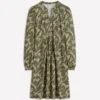 Naomi Relaxed Jersey Dress Woodland Green, Leopard
